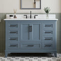 48 Inch Steel Blue Bathroom Vanity by DELUXELIVING