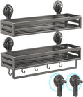 Shower Caddy Suction Cup, 15.8 inch 2 Pack Suction Shower Shelf by CIBOTIES