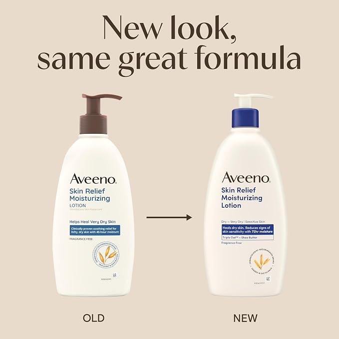 Aveeno Skin Relief Moisturizing Lotion Heals Very Dry, Sensitive Skin, - Image 2