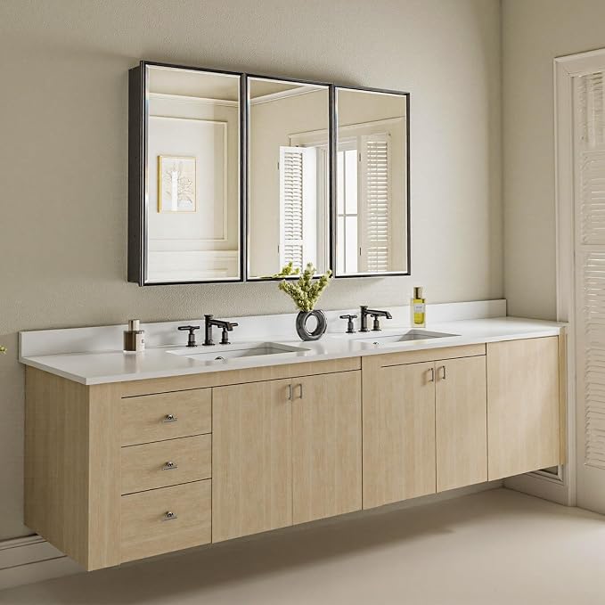 48x30 Black Medicine Cabinet - Image 7