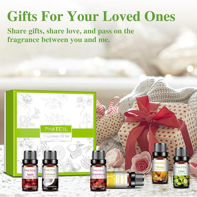 PHATOIL 10Pcs Fruity Fragrance Oil Set, Strawberry, Mango Oils - Image 7