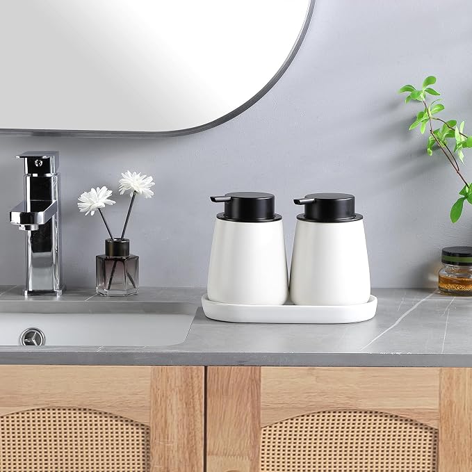 White Round Soap Dispenser Tray - Image 6