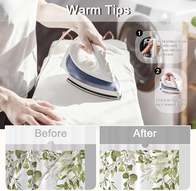 No Hook Shower Curtain and Liner Set, Bath Curtain Sets - Image 5