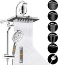 Hibbent 5-spray Filtered Rainfall Shower Head Combo, High Pressure 13'' by Hibbent