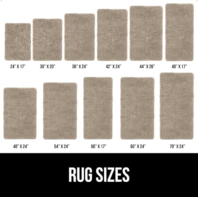 GORILLA GRIP Bath Rug Mat 30x20, Thick Absorbent Chenille, Quick Dry Microfiber - Image 6