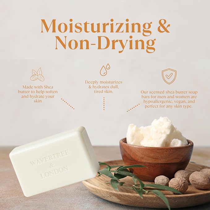 Wavertree & London Sandalwood & Patchouli Scented Natural Soap, 7oz - Image 3