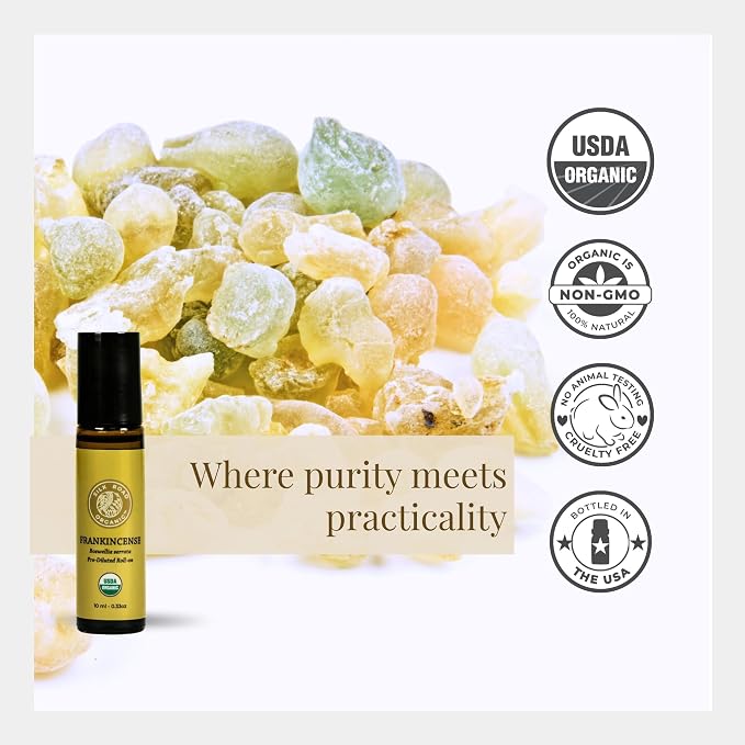Silk Road Organic Frankincense Serrata Essential Oil Roll on, USDA Certified - Image 4