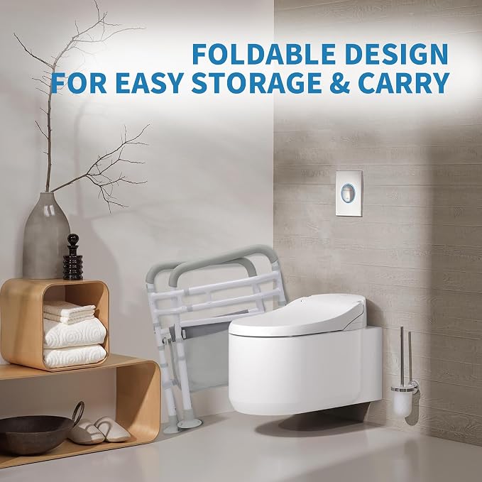 Toilet Safety Rails – Adjustable, Foldable Toilet Handle Frame - Image 7