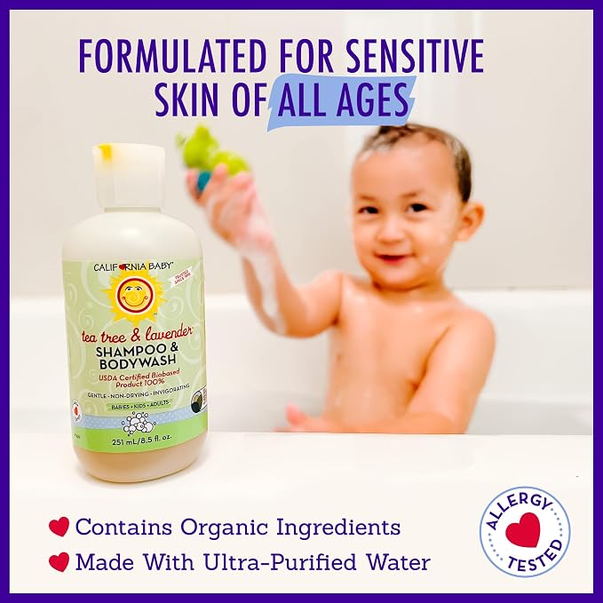 California Baby Tea Tree & Lavender Baby Wash + Baby Shampoo | 100% Plant-Based - Image 5
