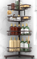 KEGII Floor Corner Shower Caddy Standing, Rustproof 4-Tier Shower Shelf by KEGII