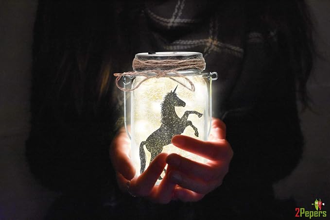 2Pepers DIY Fairy and Unicorn Nightlight Craft Kit, Fairy Lantern Jars Arts and - Image 5