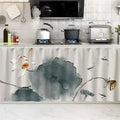 SK Studio Short Curtains for Kitchen, Cabinet Shelf Dust-Proof Blackout Tier by SK+Studio