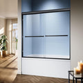 56-60″x 58″ Semi-Frameless Sliding Bathtub Shower Door, 1/4" Tempered Glass by AquivaCoast
