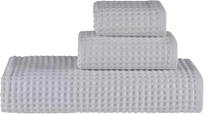 sea me at home Waffle Bath Sheet Set, 100% Turkish Cotton, Includes 1 Bath Sheet by seameathome