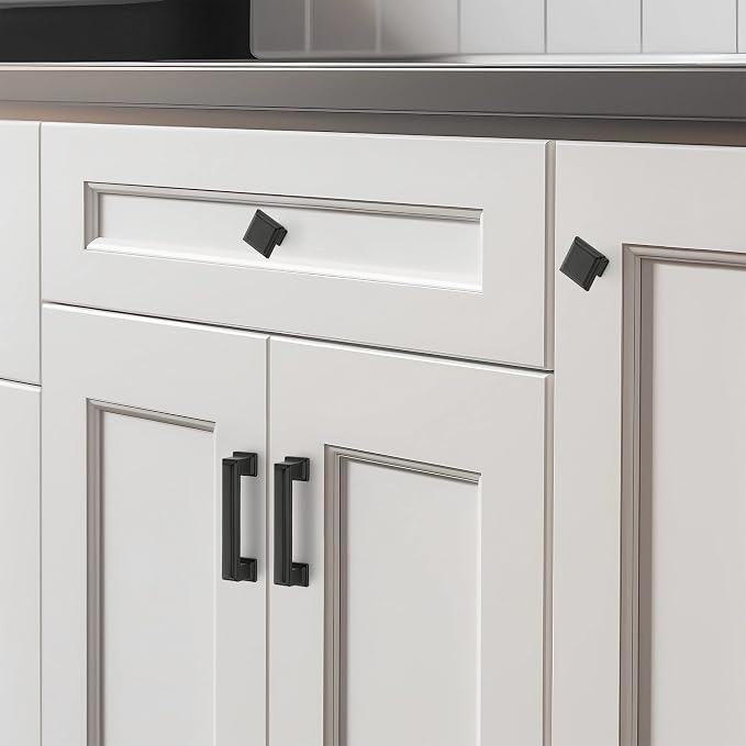 Ravinte Hardware 15 Pack Kitchen Cabinet Pulls Square Drawer Single Hole - Image 6