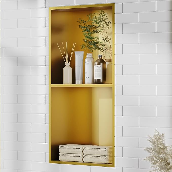 Bathbliss Shower Niche, No‑Tile Recessed Wall Niche, 11.18"x22.3" SUS304 by Unknown