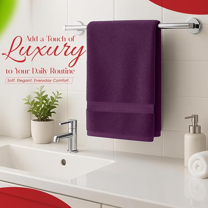 RIVERSIDE 6 Pack Premium Hand Towels Set, 16x28 inches, 100% Ring Spun Cotton - Image 3