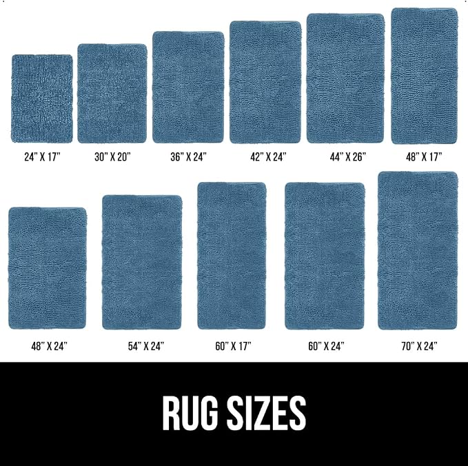 GORILLA GRIP Bath Rug Mat, Thick Soft Absorbent Chenille, Quick Dry Microfiber - Image 6