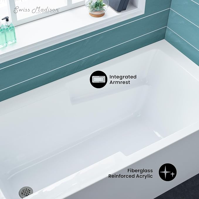 Swiss Madison Well Made Forever SM-AB543 Voltaire Alcove Tub - Image 3
