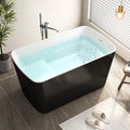 49" Glossy White Acrylic Freestanding Soaking Tub w/Seat- Contemporary Design - by Zevemomo