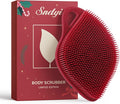 Sndyi Christmas Silicone Body Scrubber, Limited Edition Leaf-Shaped Shower Brush by Sndyi