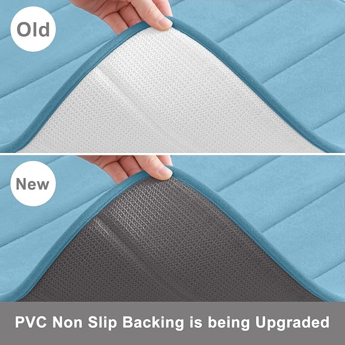 Buganda Memory Foam Bath Mat, Ultra Soft and Non-Slip Bathroom Rugs, Water - Image 4