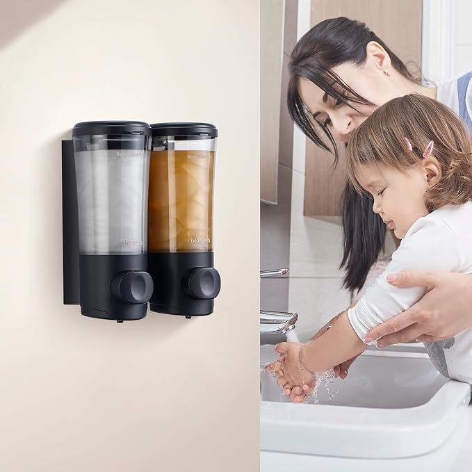 Shampoo and Conditioner Dispenser No Drill Shower Soap Dispenser Wall Mounted - Image 6