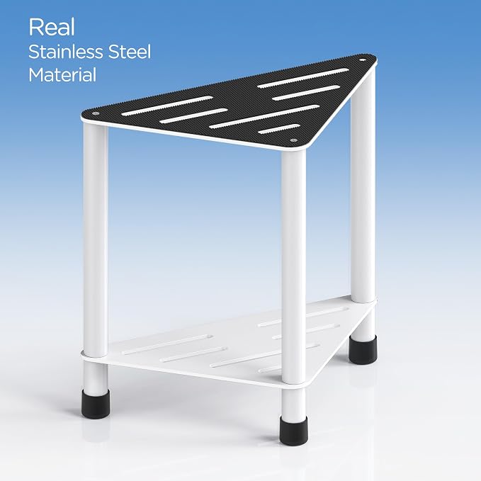 Stainless Steel Shower Stool for Inside Shower, 15.4'' H Shower Foot Rest - Image 4