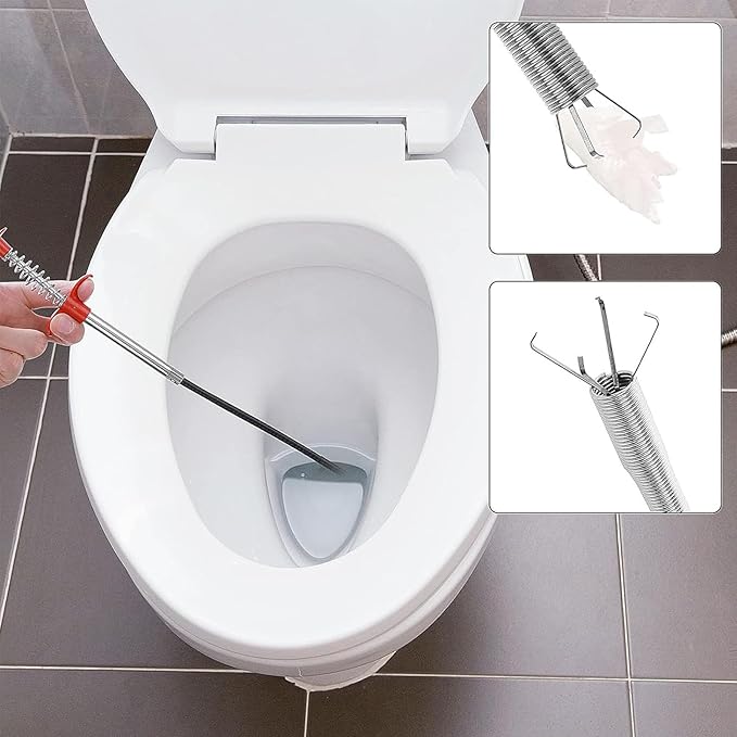 Drain Snake, 61 inch Flexible Grabber Claw Pick Up Reacher Tool, Drain Clog - Image 5
