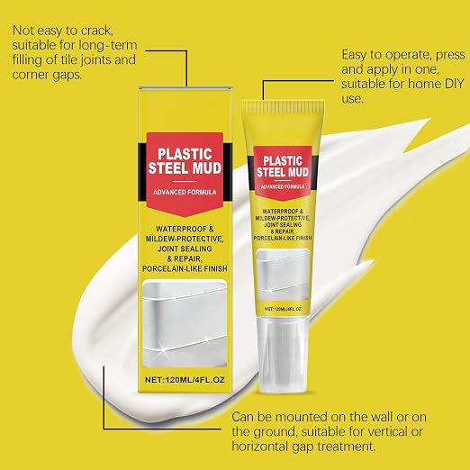 White Caulking Bathroom, 120ml Crack Proof Adhesive, Waterproof White Sealant - Image 5