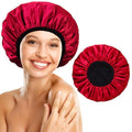 Shower Cap Reusable Waterproof, Terry Lined Shower Caps by choshion