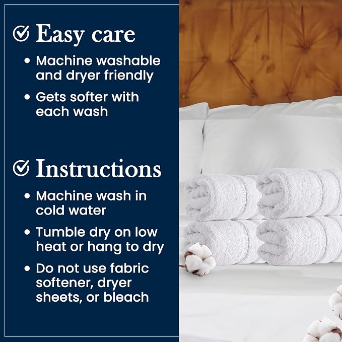 HALLEY Turkish 4 Pack Premium Hand Towels 650 GSM Highly Absorbent Super Soft - Image 5