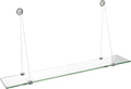 Spancraft Glass CR-6x30-Brushed Steel Crane Glass Shelf, Brushed Steel by Spancraft