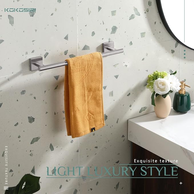 KOKOSIRI Towel Holder 16 Inch Bathroom Hand Towel Bar - Image 6