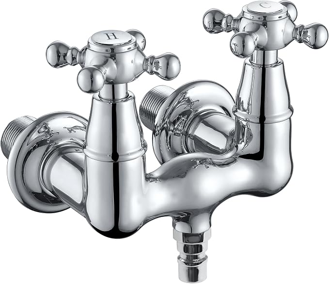 SUMERAIN Wall Mount Tub Faucet Vintage Leg Tub Filler 3-3/8 Inch Center High by SUMERAINFAUCETS