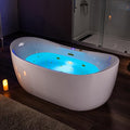 WOODBRIDGE 72" x 35-3/8" Whirlpool and Air Bath Heated Soaking Combination Tub by WOODBRIDGE
