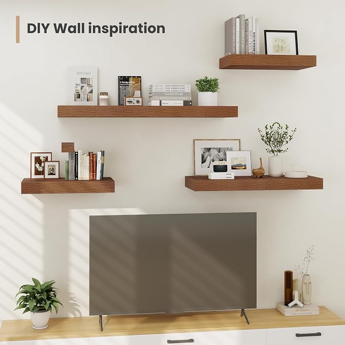 Heimlove 12" Deep Floating Shelves, 36 x 12 Inch Wall Mounted Long Floating - Image 2