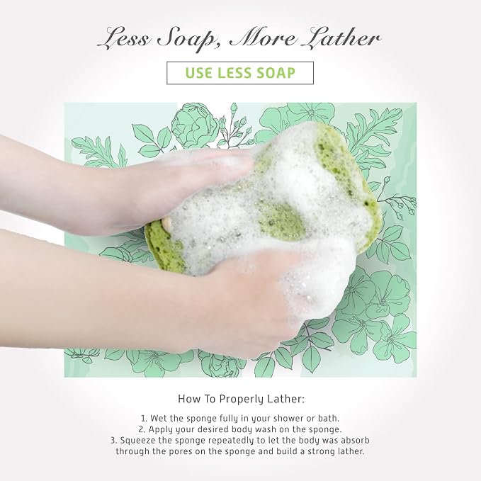 Spongentle Deep Cleansing Dual Texture Body Loofah Sponge, Vacuum Sealed - Image 4