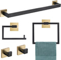 YACVCL 5 Pieces Bathroom Hardware Set, 23.6 inch Towel Bar Hand Towel Holder by YACVCL
