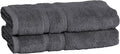 Mosobam Luxury Turkish Set of 2 Hand Towels 16X30 Charcoal Gray 700 GSM Bamboo by Mosobam