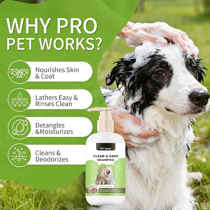 Clean Care Shampoo for Dogs and Cats, Seasonal Itch Relief Shampoo, Skin and - Image 8