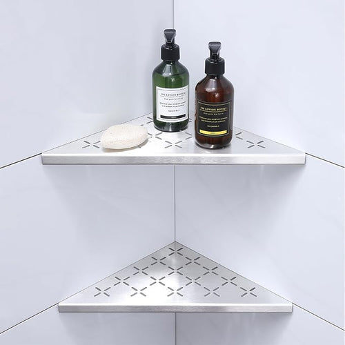 12" Corner Shower Shelf, Recessed Corner Shelf Organizer Rack, Large Size by XiarnotogiHome