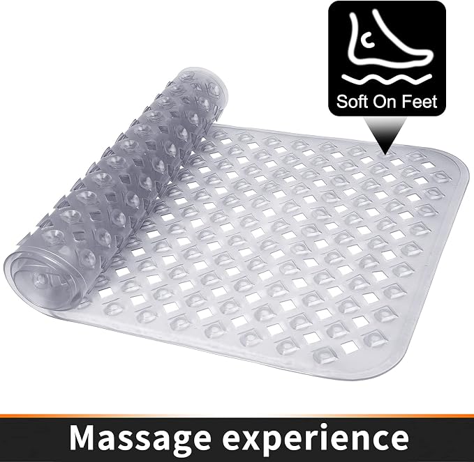 Yimobra Bathtub Mat Non Slip, Super Strong Suction Cups, 27.5"x15.5" Long - Image 9