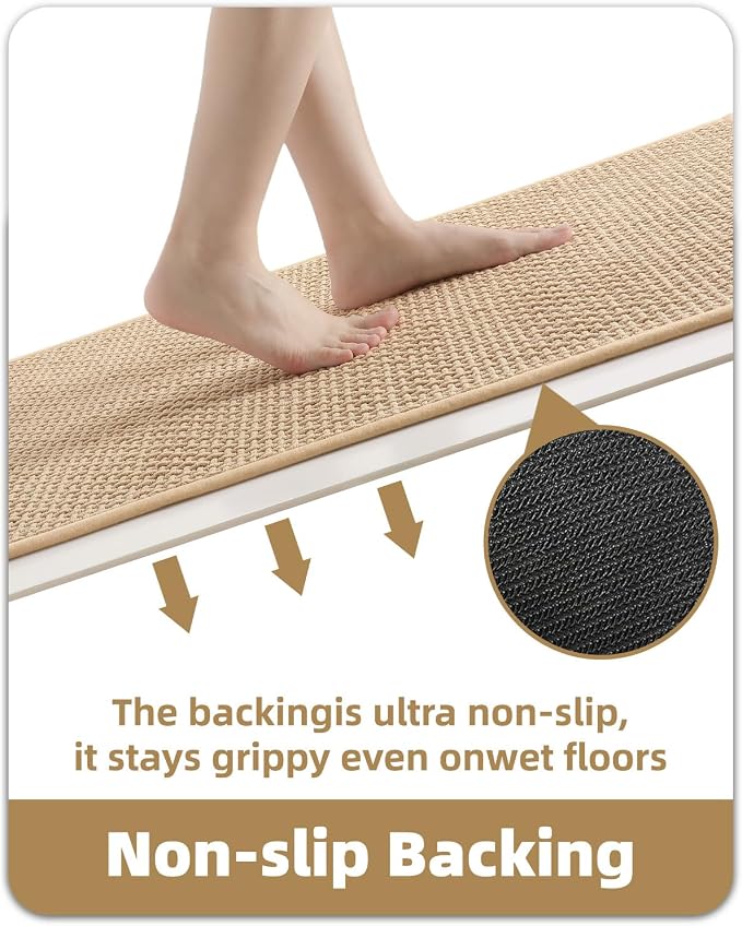 Color&Geometry Rubber Backed Waffle Bath Mat Non Slip Machine Washable Bathroom - Image 3