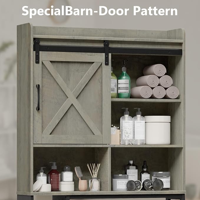 Vabches Over The Toilet Storage Cabinet, Farmhouse Storage Cabinet Over Toilet - Image 6
