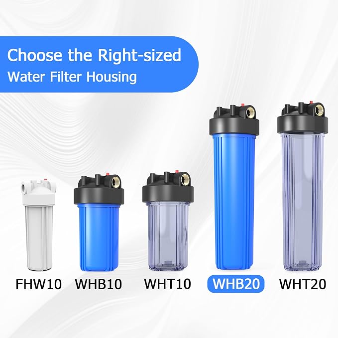 WHB20 Whole House Water Filter Housing, Fit 20"x4.5" Sediment etc Filters - Image 7