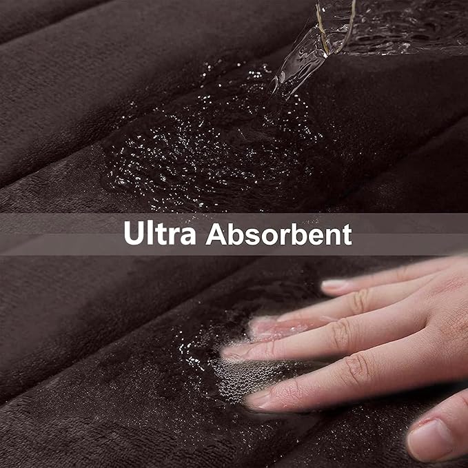 Buganda Memory Foam Bath Mat, Ultra Soft and Non-Slip Bathroom Rugs, Water - Image 4