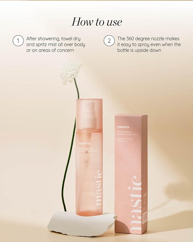 MASTINA White Mastic Cooling Body Mist, Hydrating & Brightening Body Spray - Image 6