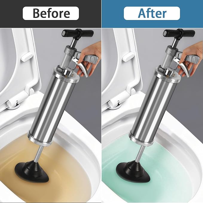 Portable High Pressure Kinetic Toilet Plunger Air Drain Blaster Pump - Image 3