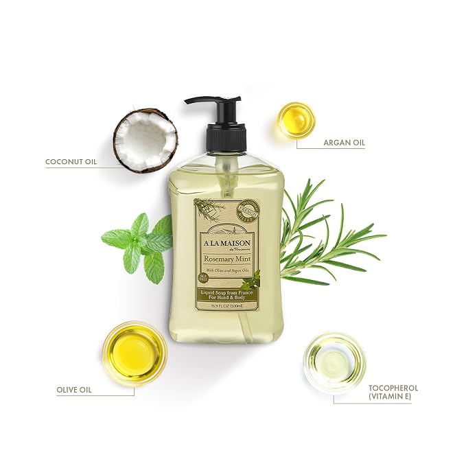 A LA MAISON de Provence Liquid Hand Soap | Rosemary Mint Scent | French Milled - Image 2